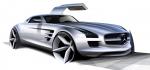 Mercedes-Benz SLS AMG Sketches 2009 года